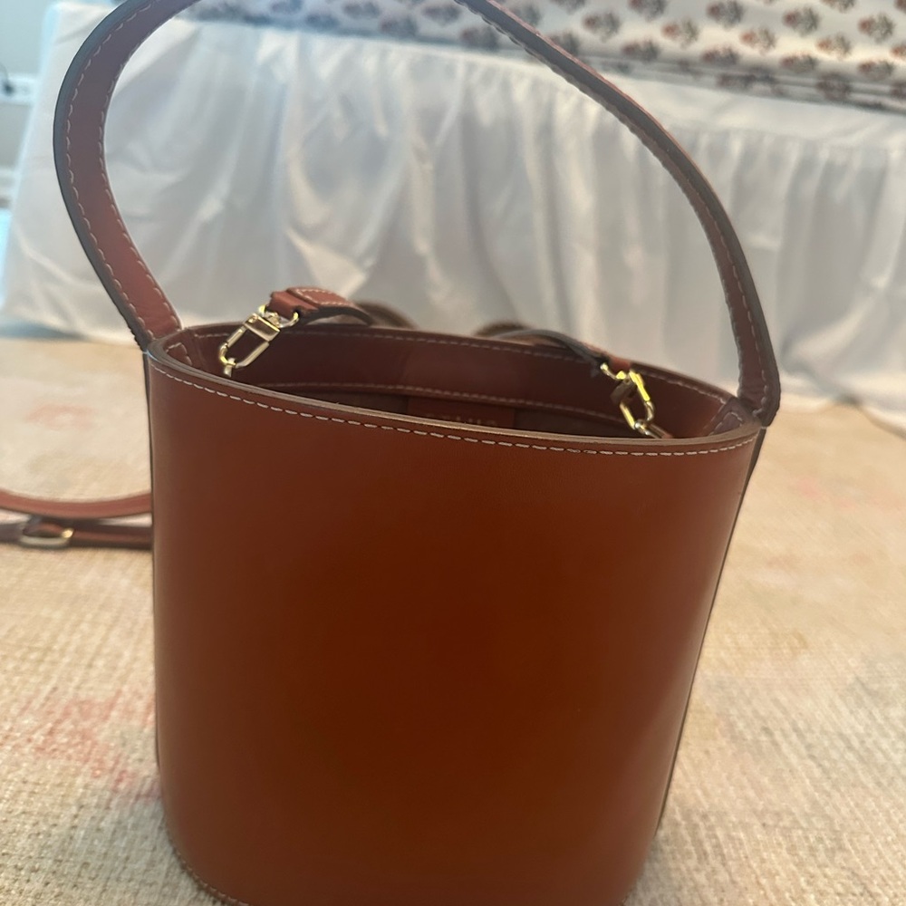 Staud Brown Leather Bucket Bag